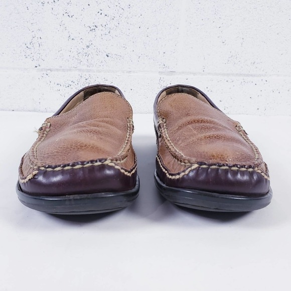 Johnston & Murphy Men's Brown Leather Casual Slip On Loafer Shoes  Size 8.5 - Picture 4 of 10